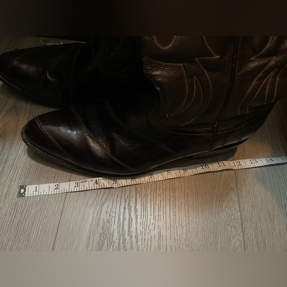 Brown Leather Cowboy Boots - Picture 8 of 8